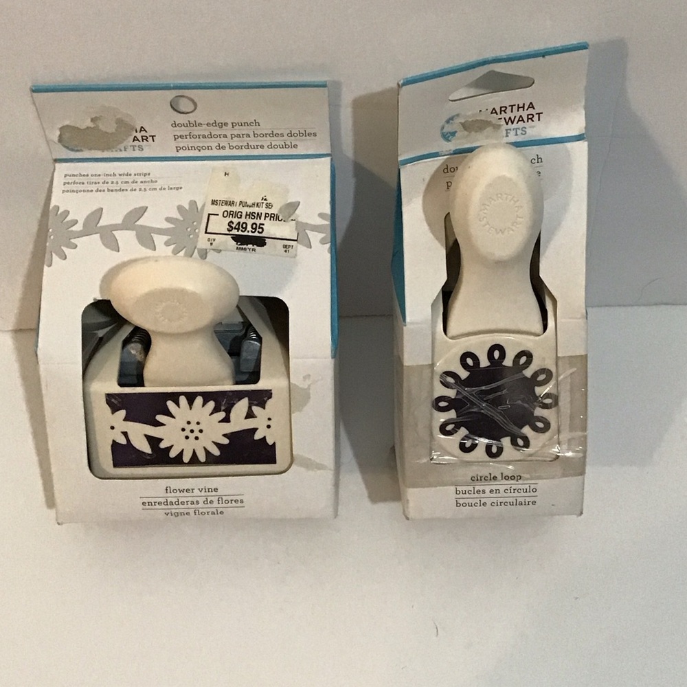 Martha Stewart Flower Vine double edge punch and Circle Loop Punch